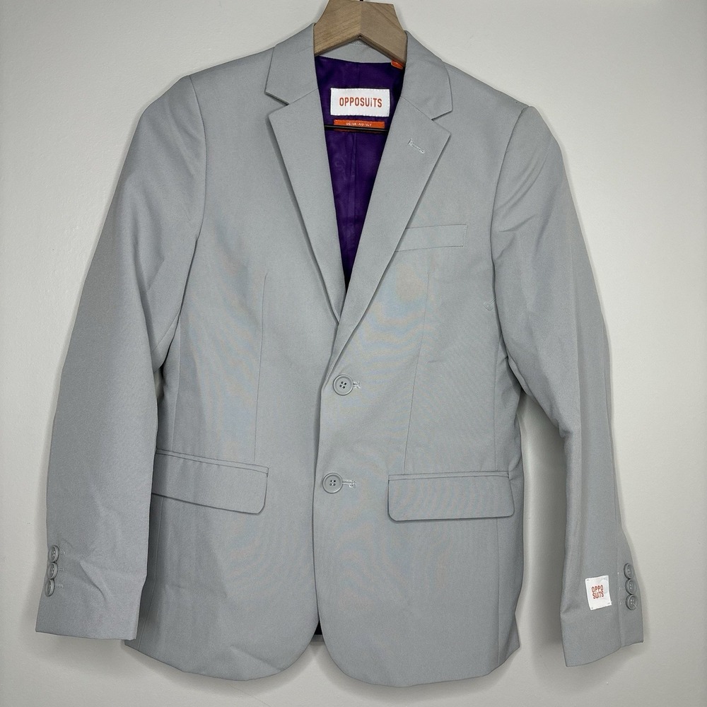OPPOSUITS Suit‎ Jacket Blazer Light Gray Boys 14Y New Without Tags